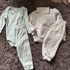 Nike Infant Set in Gray and Mint